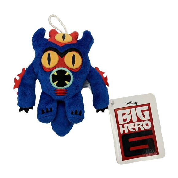 Big Hero 6 Fred Plush Stuffed Animal 5" New with Tag Disney 2014 Blue Monster - Picture 1 of 2